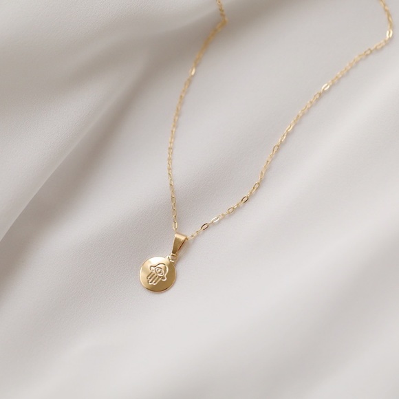 Petite Hamsa Necklace | 18k Gold Filled - Picture 3 of 7